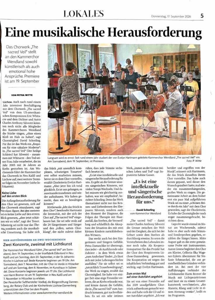 Artikel in der Elbe-Jeztel-Zeitung